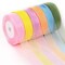 6 Rolls Organza Ribbon Sheer Chiffon Ribbon Bulk for Gift Wrapping Decorating Valentine's Day Wedding Birthday Bouquet Garland(50 Yard Each Roll,Bright Color)